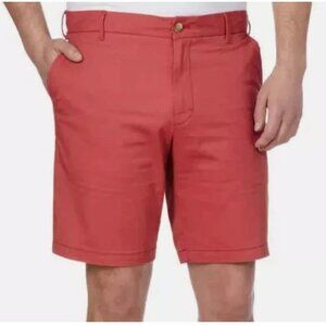 NEW Izod Saltwater Men's Size 34 Red Flat Front Chino  Shorts